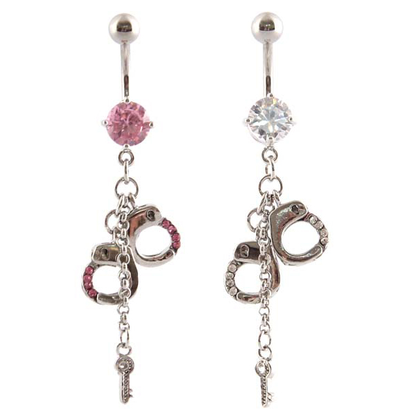 Navelpiercing met handboeien