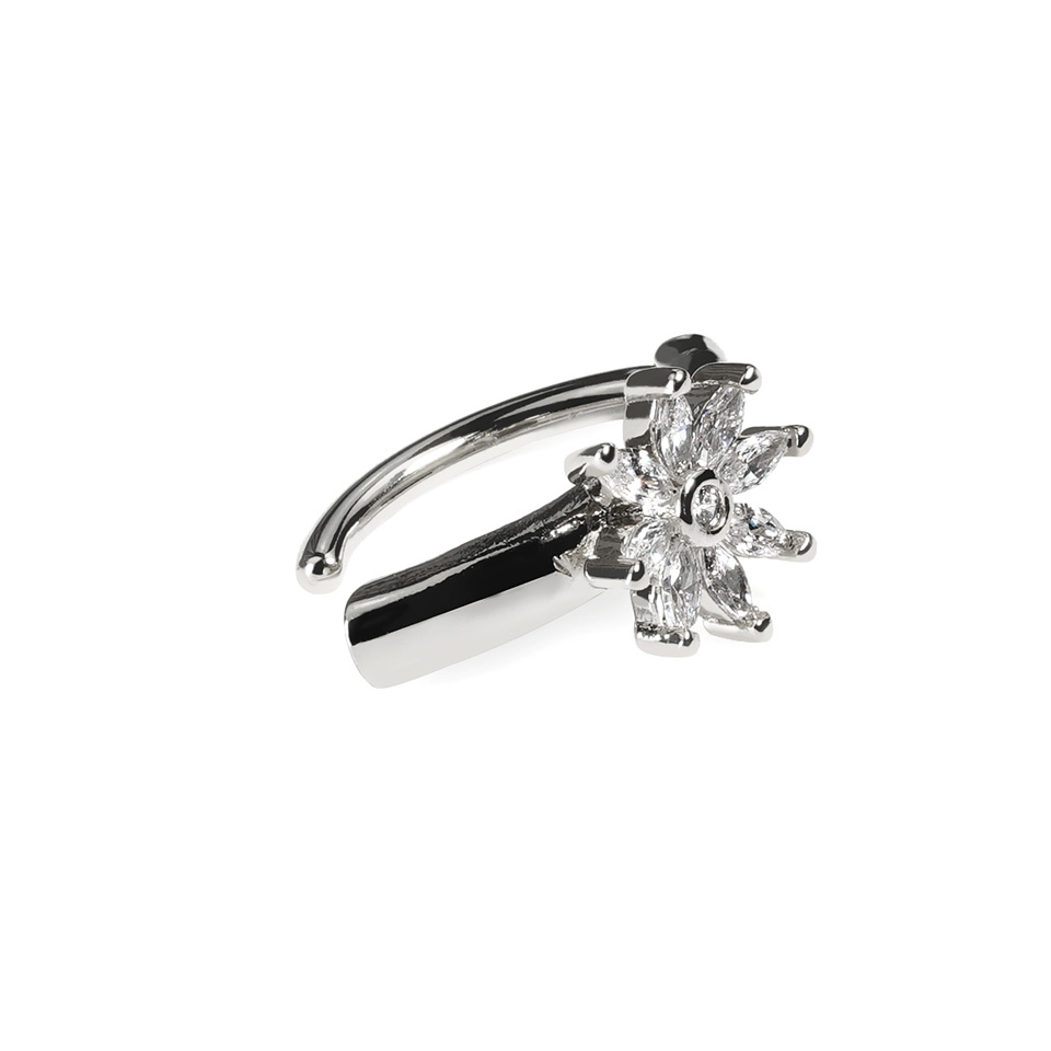Navel clicker met glitterende bloem