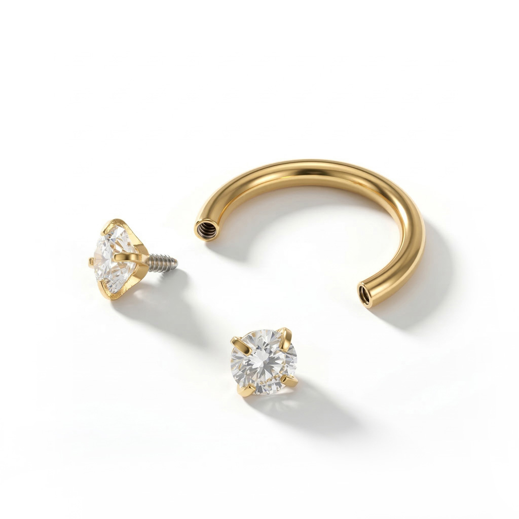 Hoefijzer met ronde steentjes