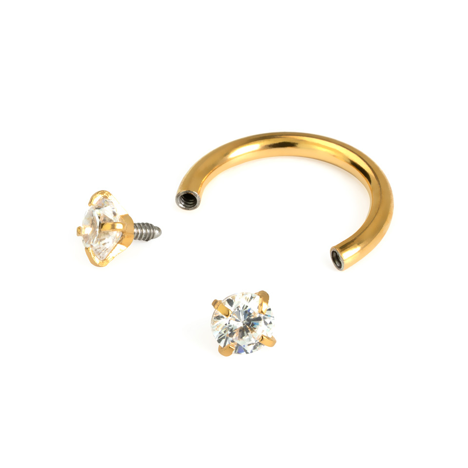 Hoefijzer met ronde steentjes