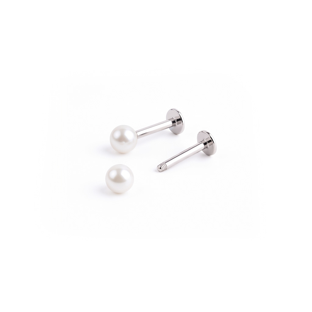 Labret met metallic balletje