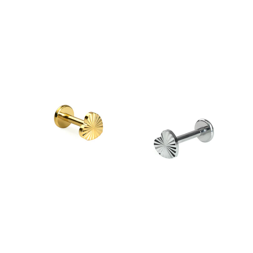 Hartjesvormige labret met patroon