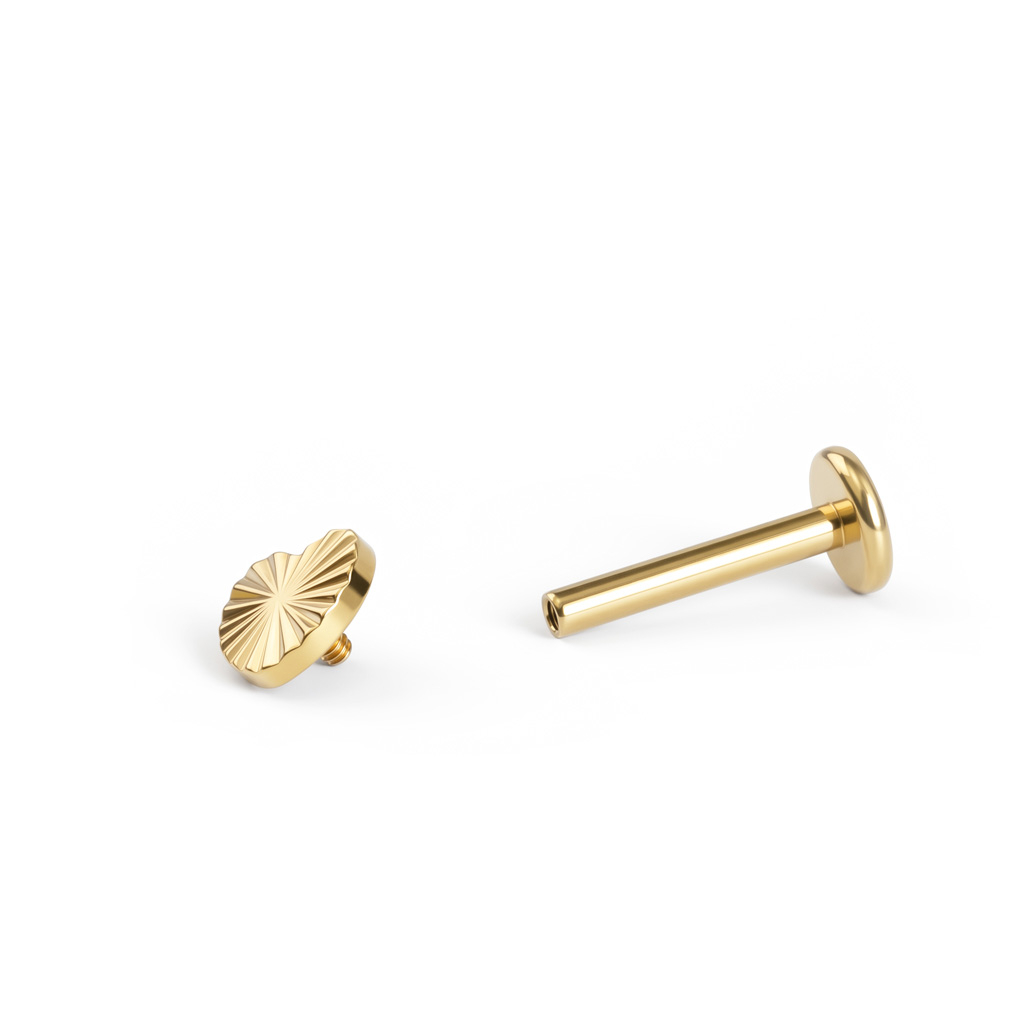 Hartjesvormige labret met patroon