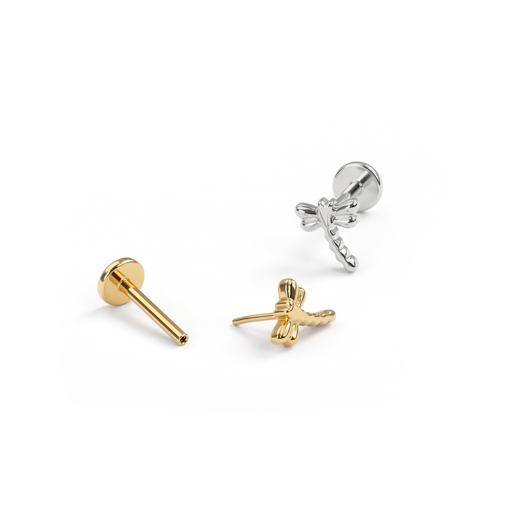 Libellen labret van titanium
