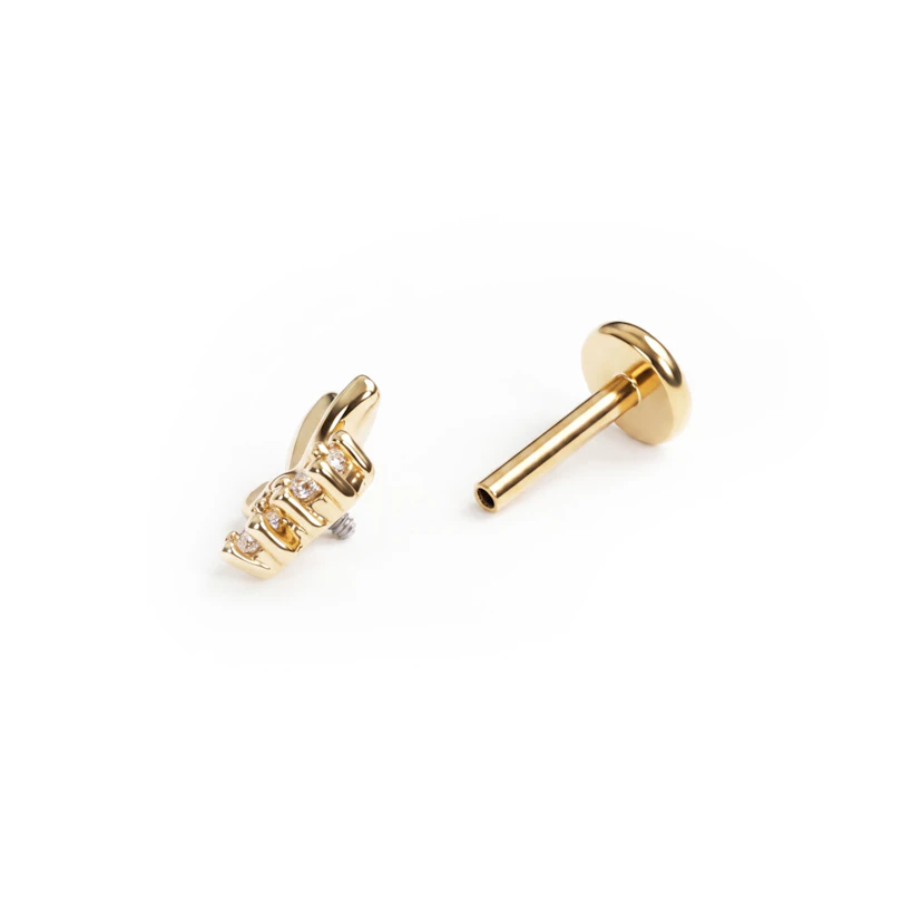 Vlinder labret met steentjes