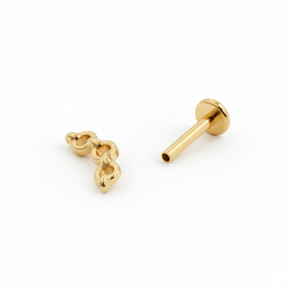 Ketting labret van titanium