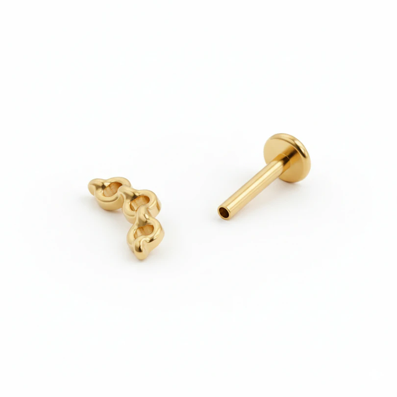 Ketting labret van titanium