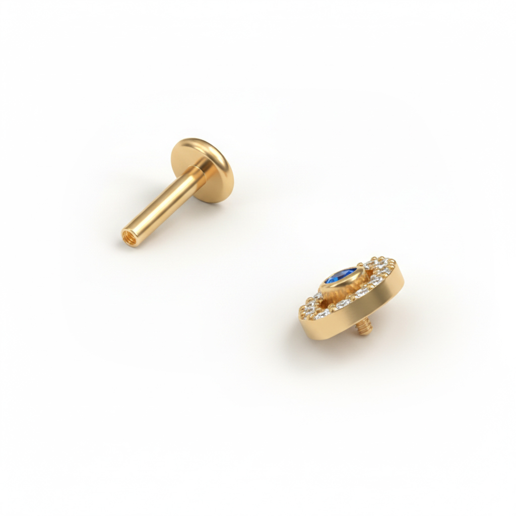 Titanium boze oog labret