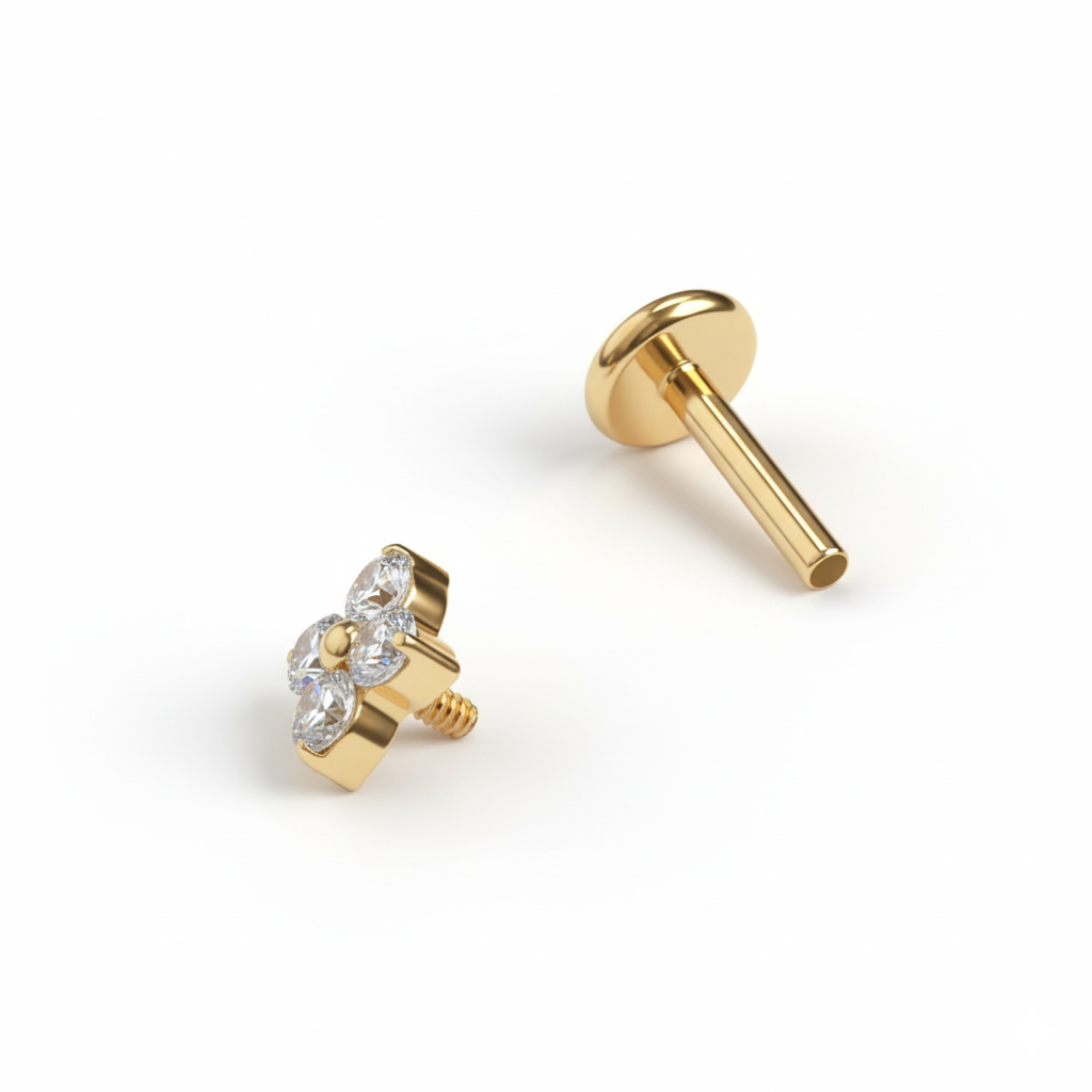 Titanium miniatuur bloemlabret