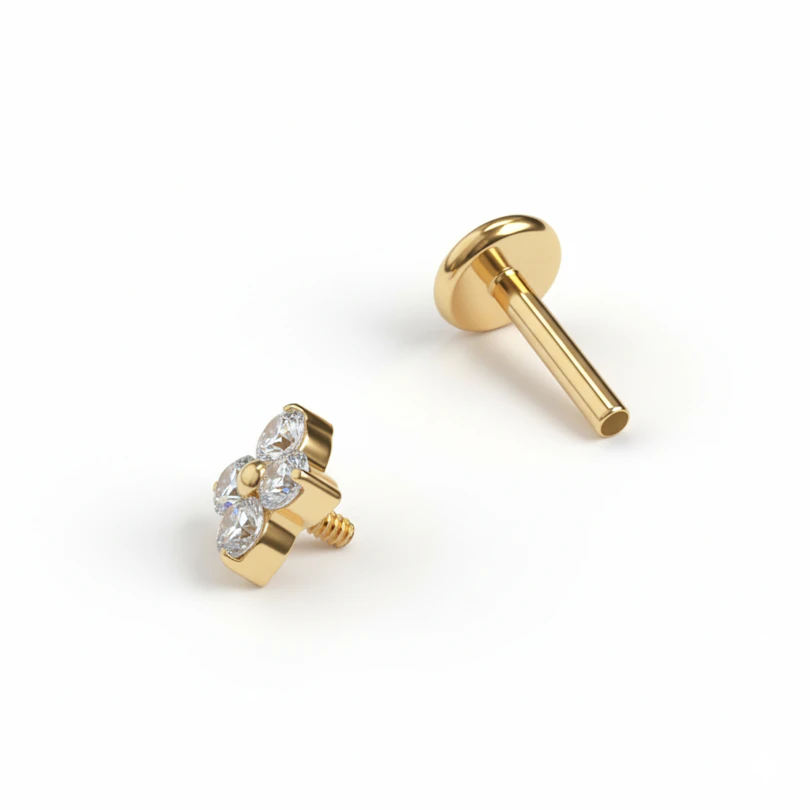 Titanium miniatuur bloemlabret