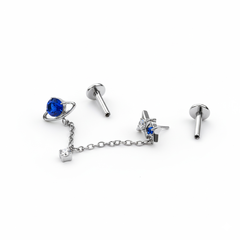 Titanium space labretduo