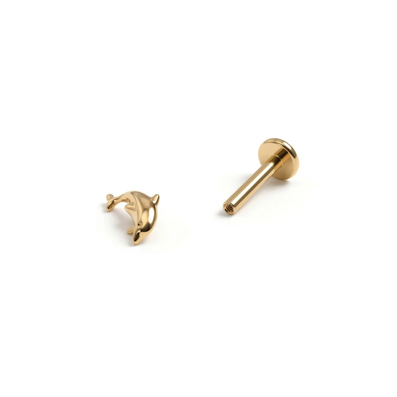 Titanium dolfijn-labret