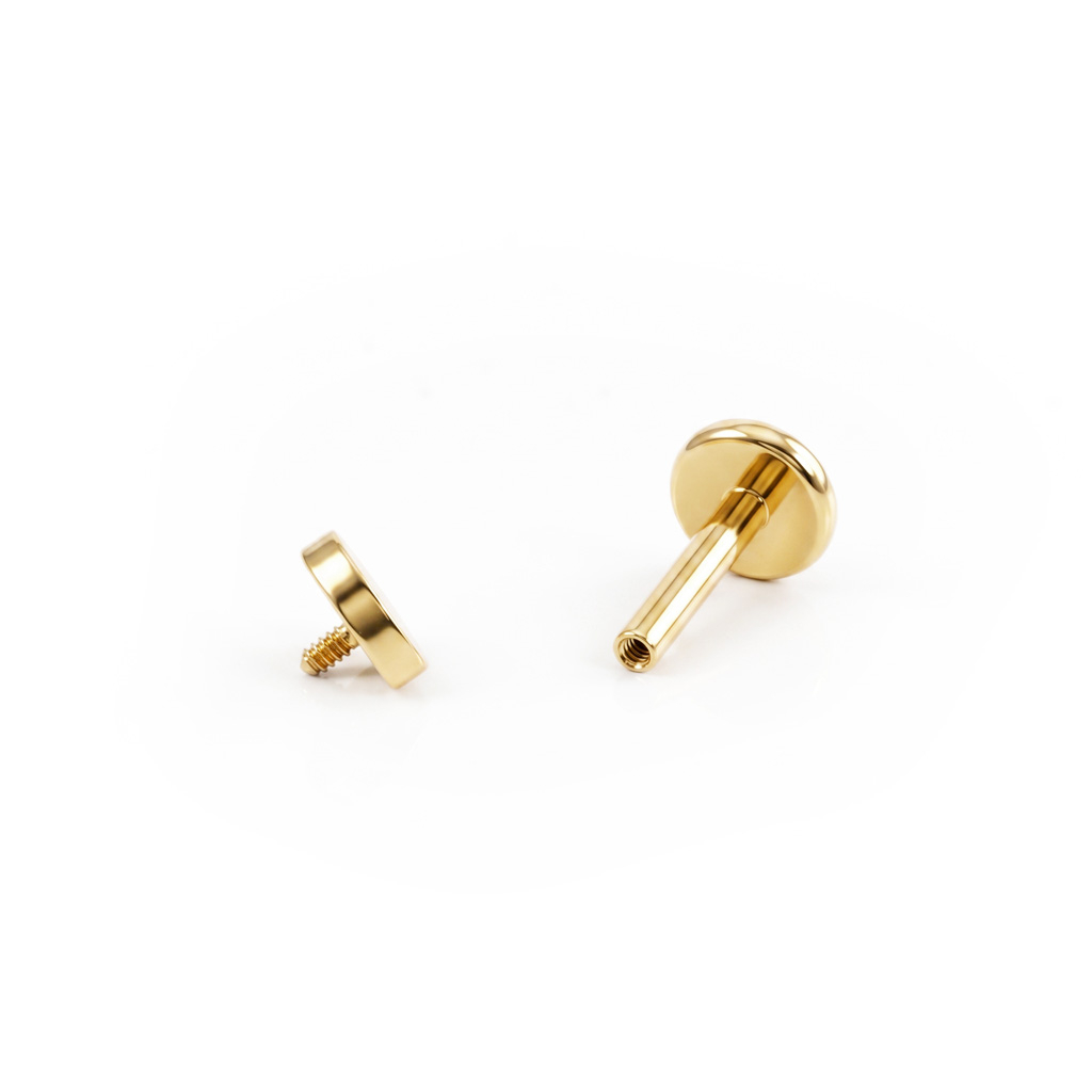 Titanium labret met klein hartje