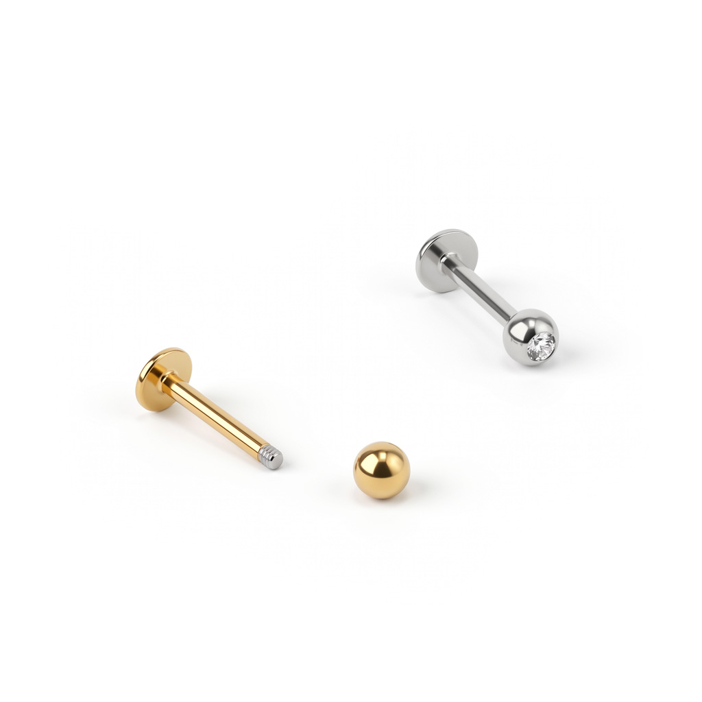 Labret met steen
