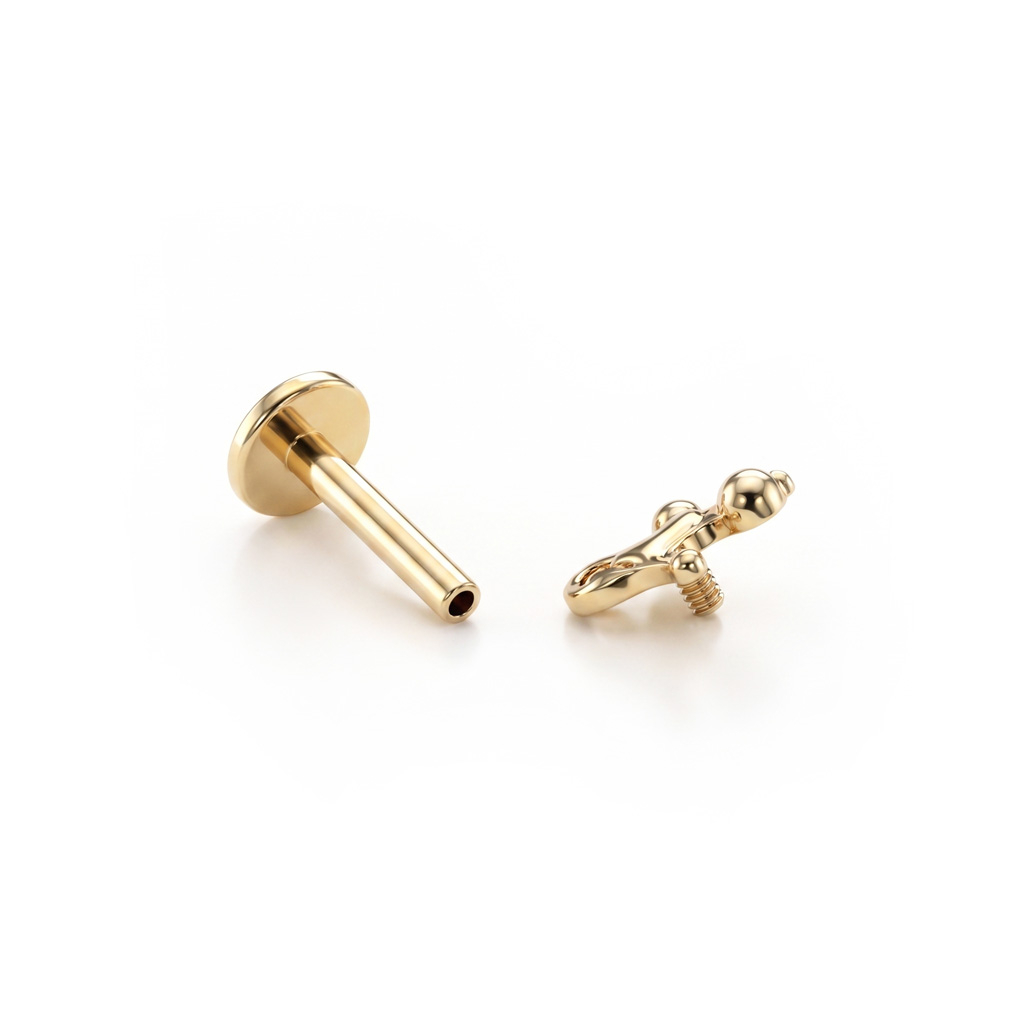 Titanium labret met ballonhond