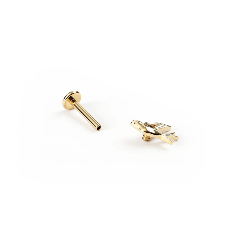Titanium labret met zwaluw