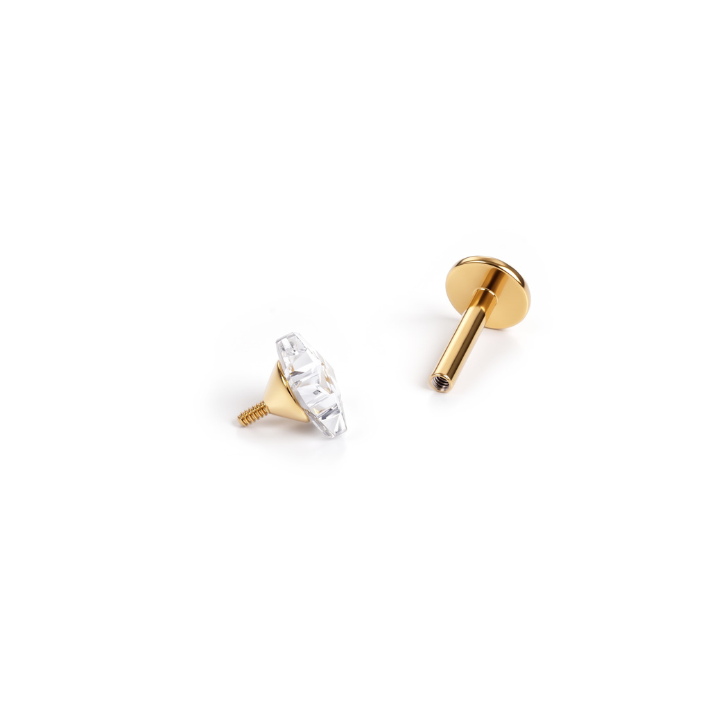 Labret met stervormig steentje