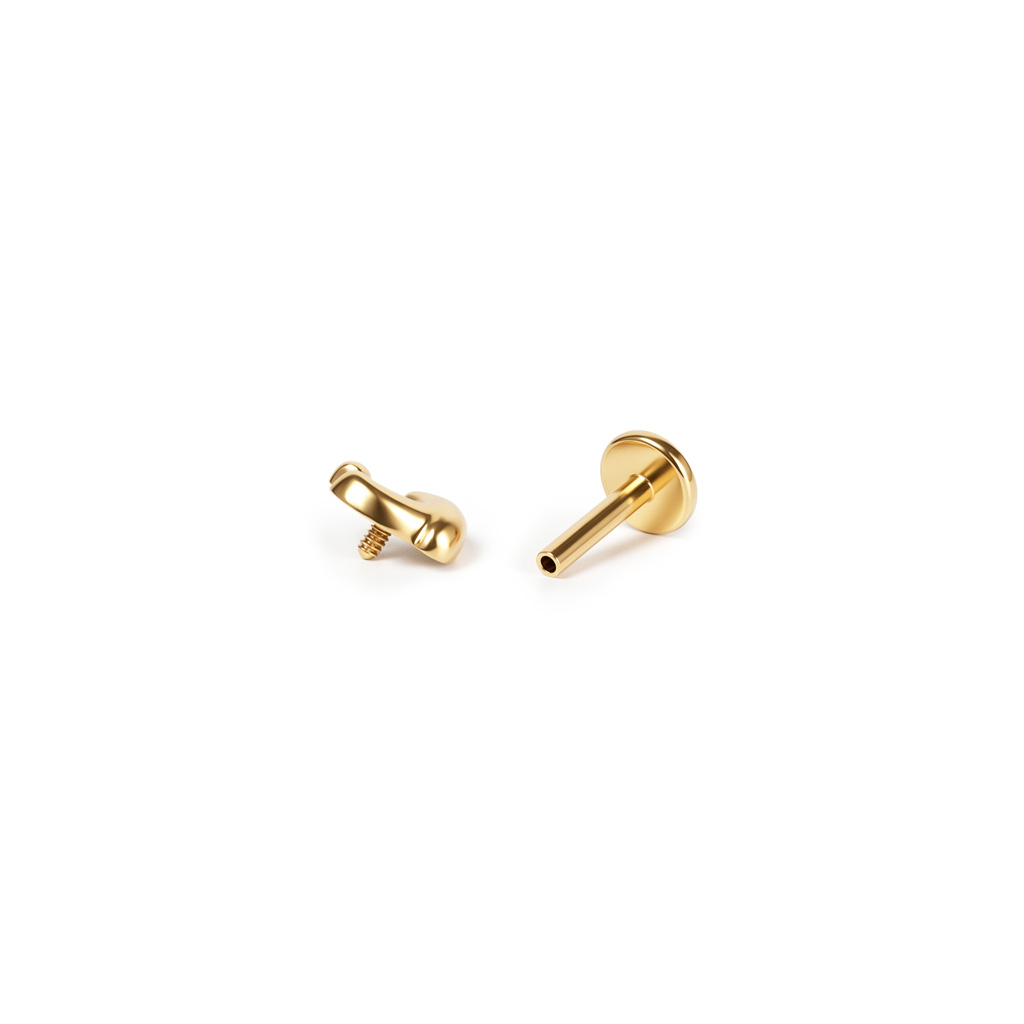 Titanium labret met schattige kerstmuts