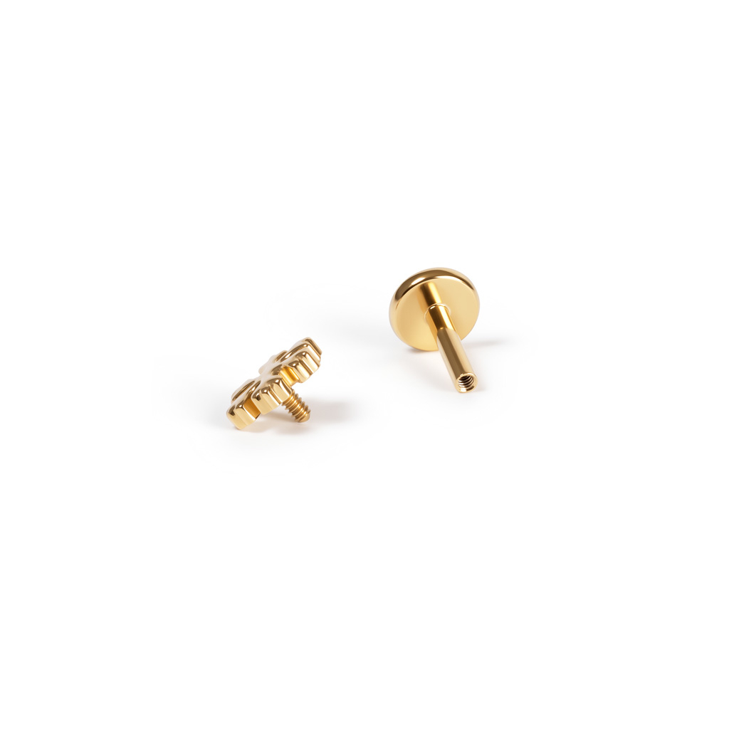Titanium labret met sneeuwvlok