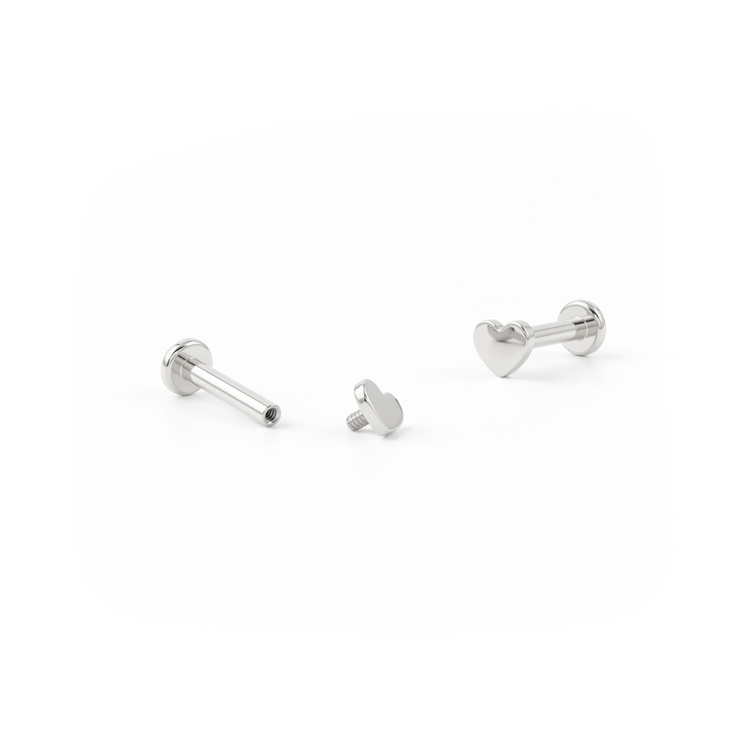 Titanium labret met verschillende designs