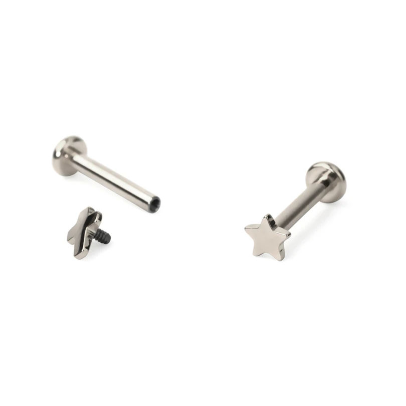 Titanium labret met verschillende designs