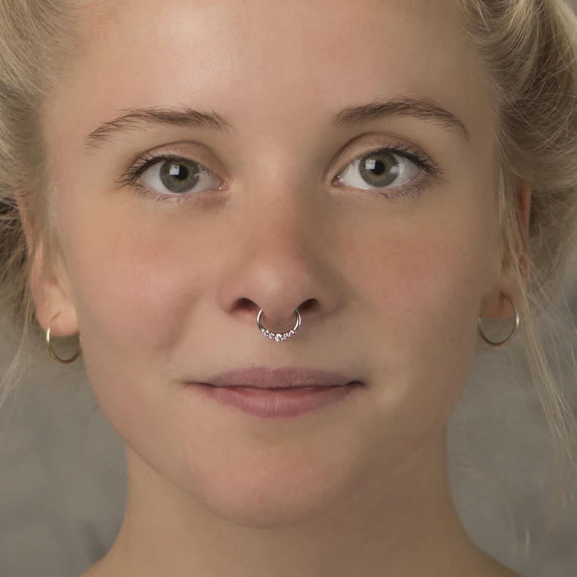 Septumclicker met vijf steentjes