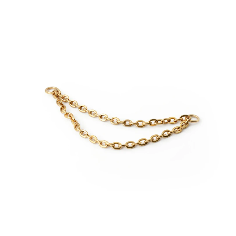 Dubbele verbonden titanium ketting