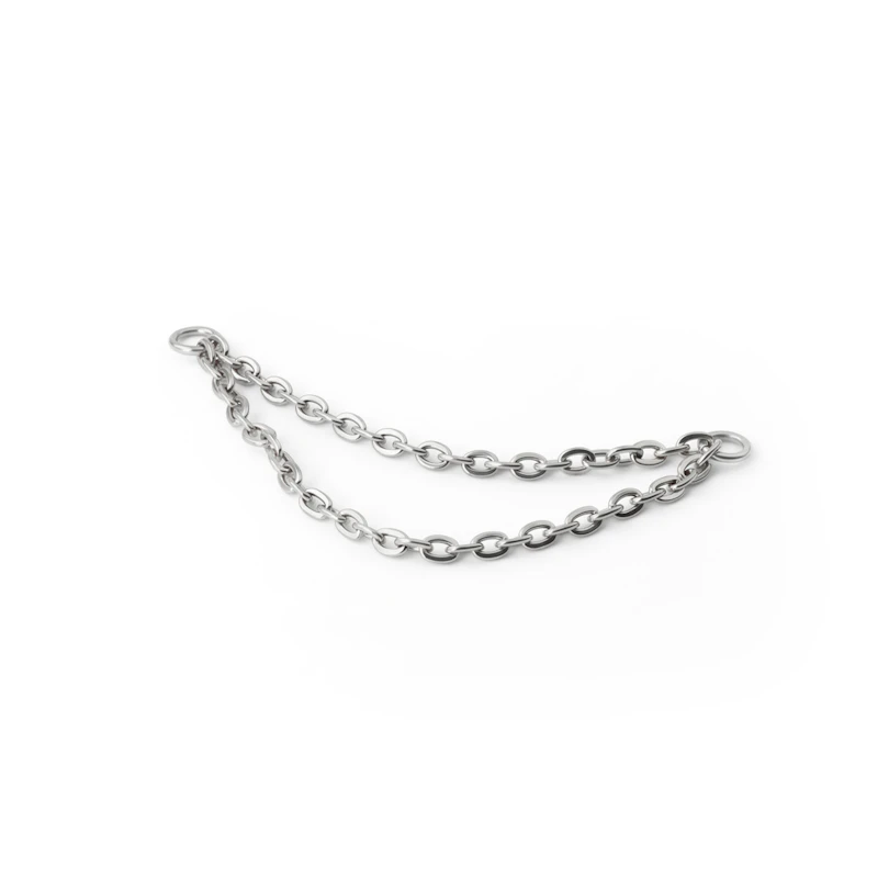Dubbele verbonden titanium ketting