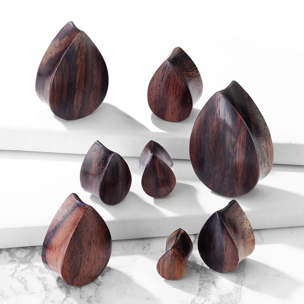 Plug met druppelvorm uit hout