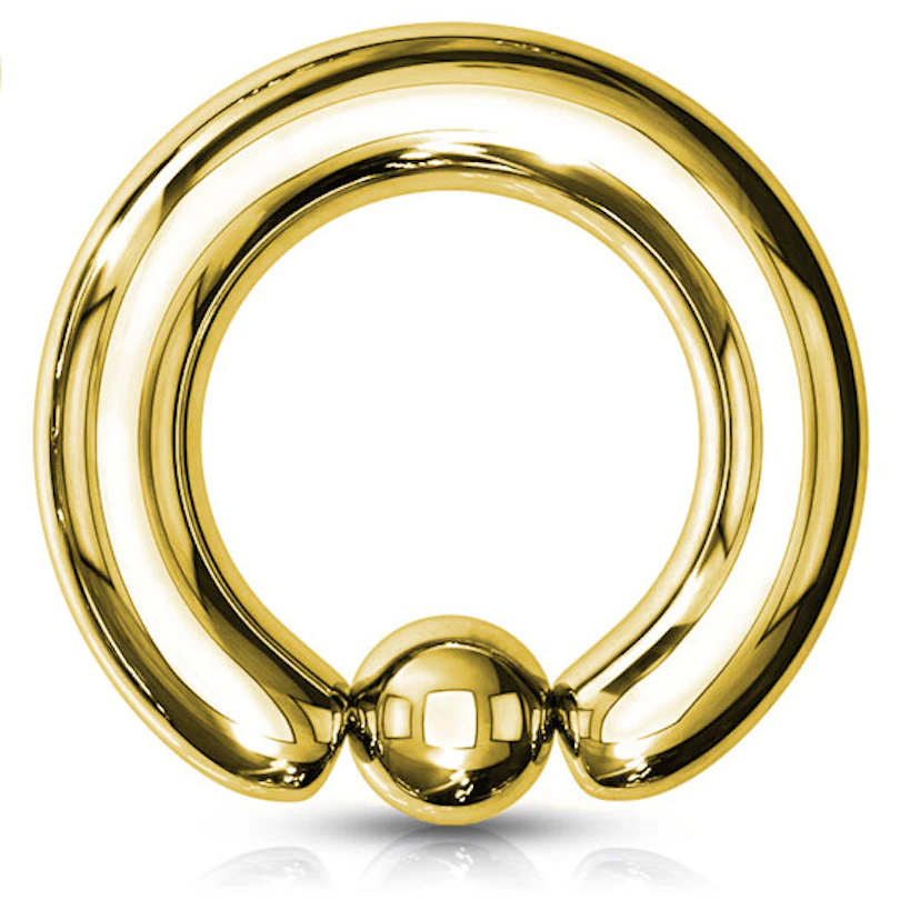 Grote vergulde ring