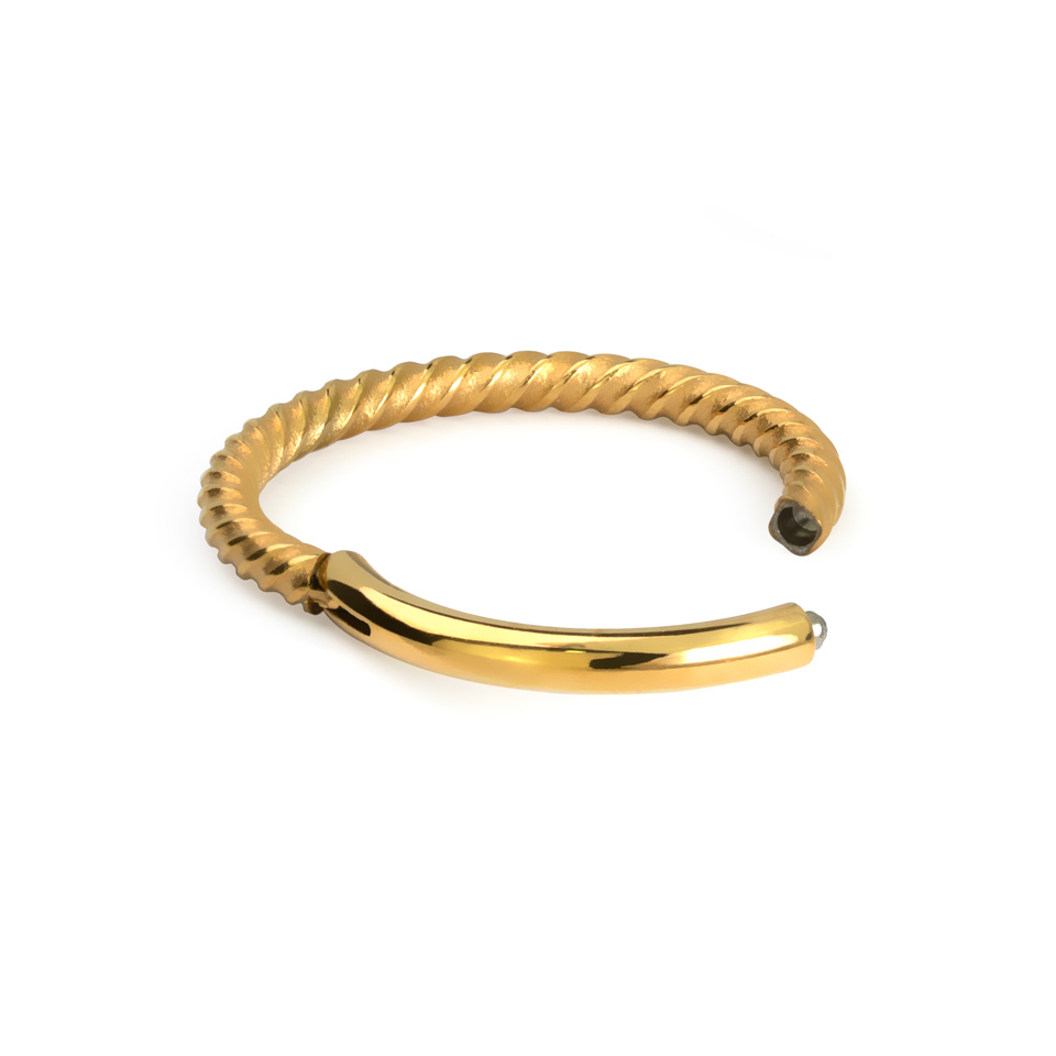 Ring met scharnier en gedraaide draad