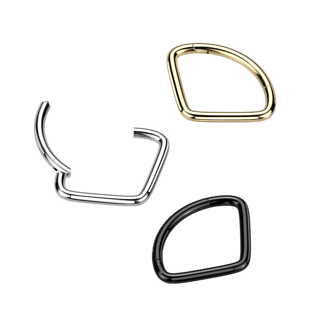 Scharnierende ring van titanium met chevron design