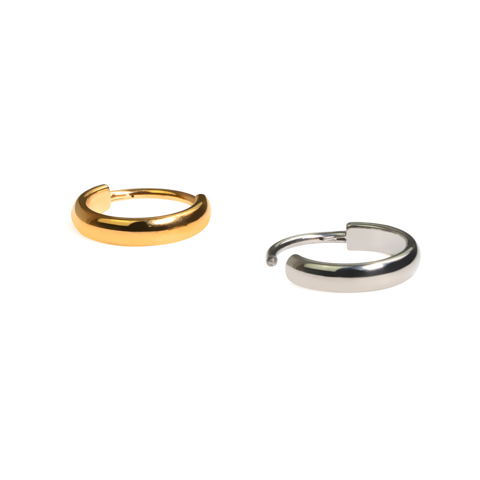 Titanium huggie scharnierring