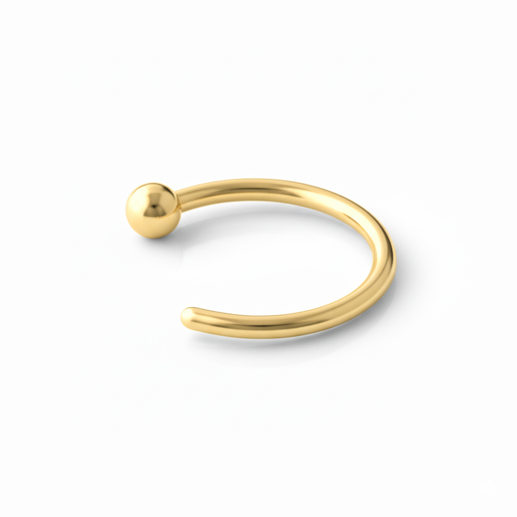 Simpele open ring van titanium