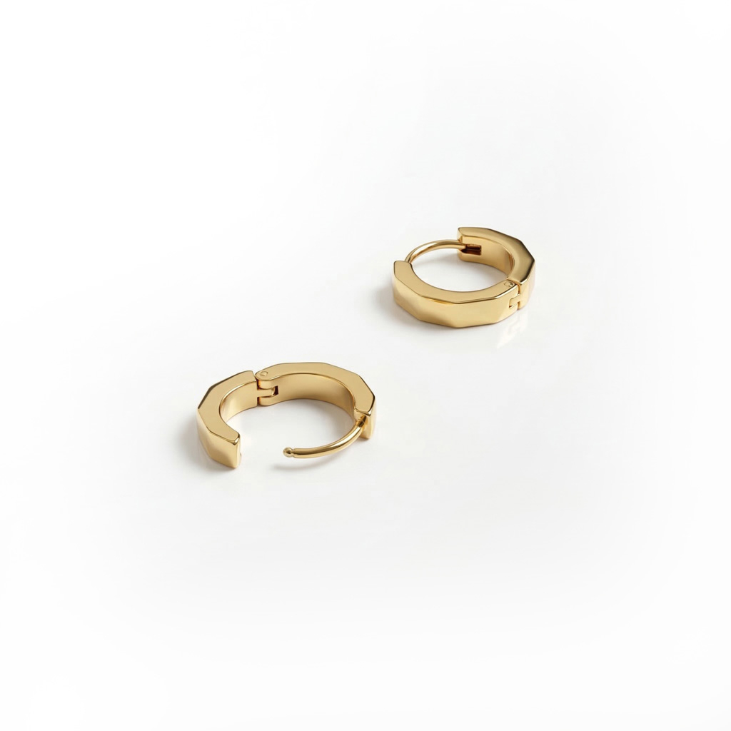 Paar chunky geometrische ringen