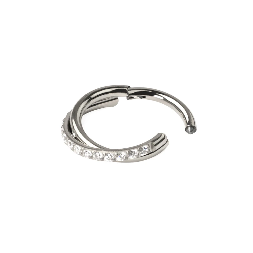 Scharnierende segment ring met stenen geplaveide kruisboog