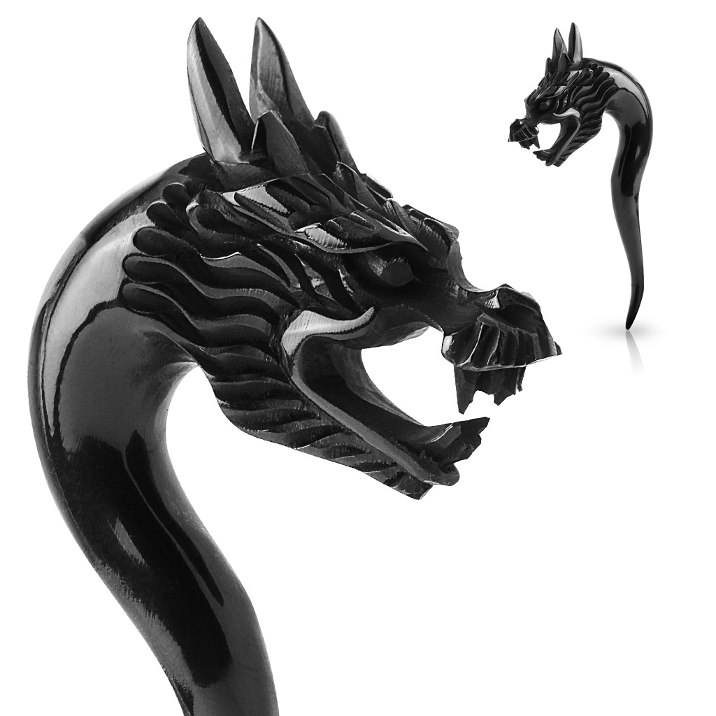 Tapersikkel uit hoorn met drakenkop