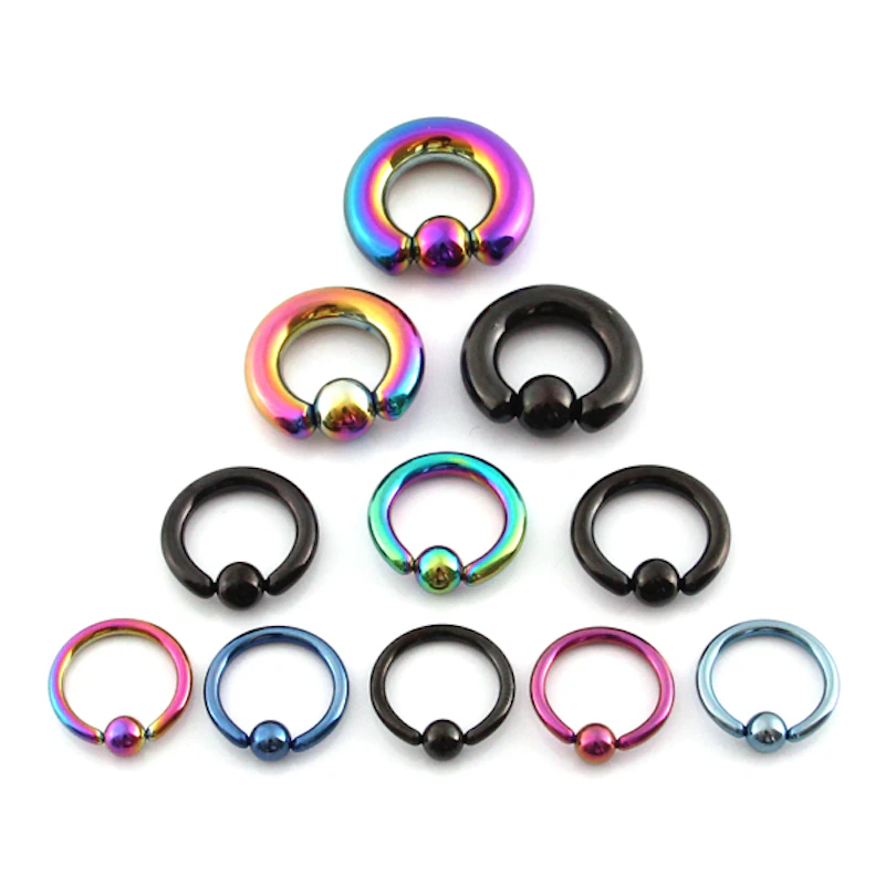 Grote ball closure ring met titanium coating