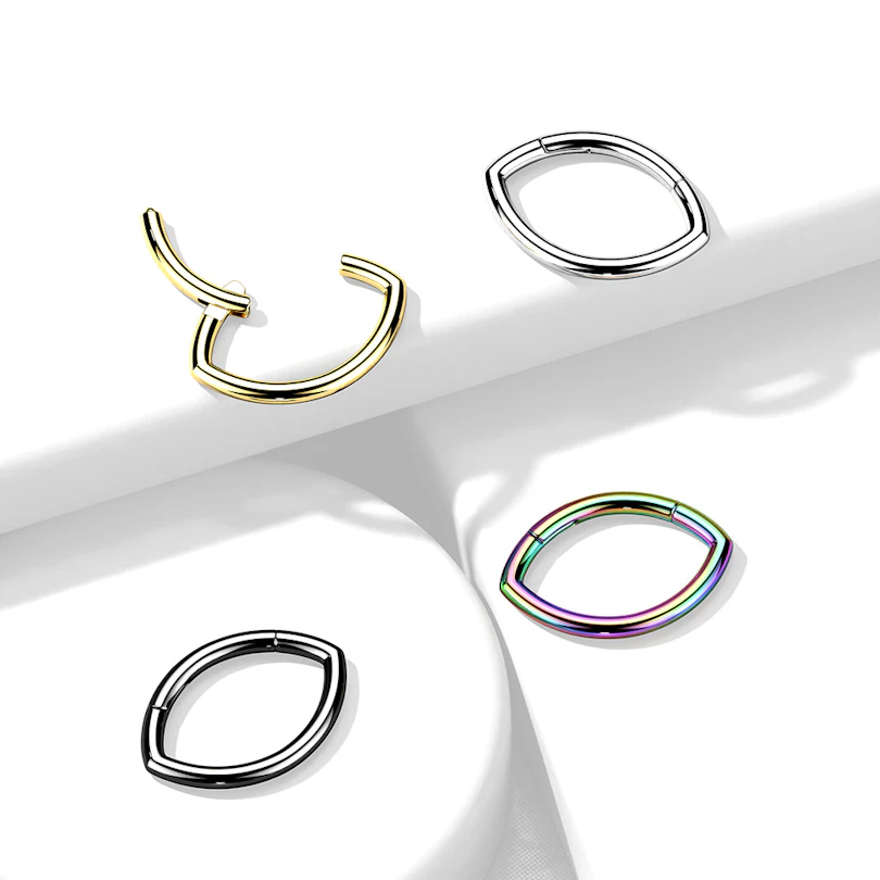 Ovale scharnier ring van titanium